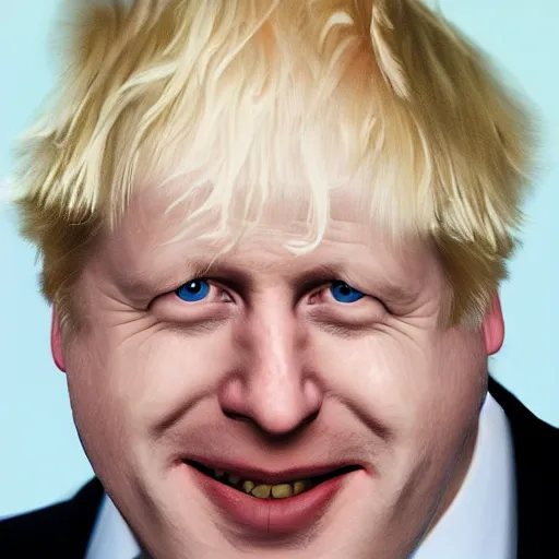 Image similar to Boris johnson in style of alegria