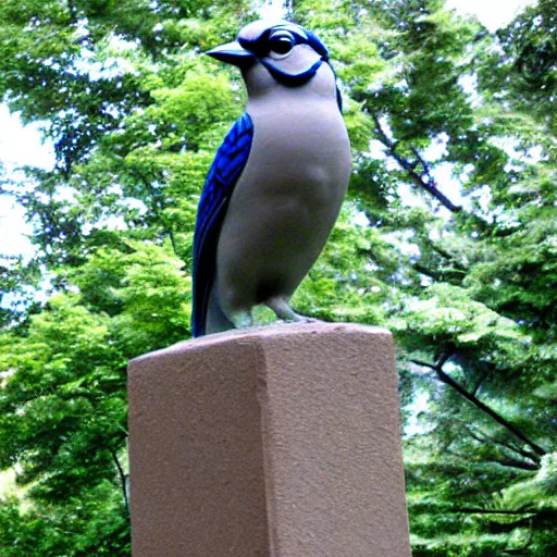 Image similar to stone statue of a bluejay