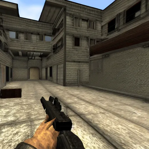 Image similar to screenshot of counter-strike 1.6