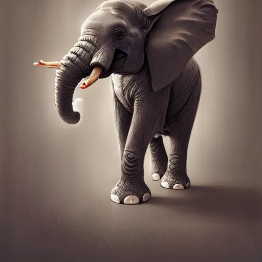 Prompt: elephant wearing a tutu teaching ballet, greg rutkowski