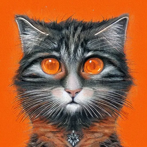 Prompt: A fuzzy orange cat sitting on planet earth, fantasy, intricate, ornate, Hyperdetailed, digital art, behance, artstation, smooth, sharp focus, bokeh, illustration, digital painting, elegant, symmetrical