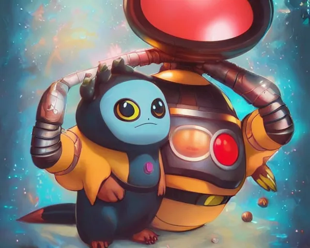 Image similar to lofi BioPunk Pokemon Pikachu portrait Pixar style by Tristan Eaton_Stanley Artgerm and Tom Bagshaw,