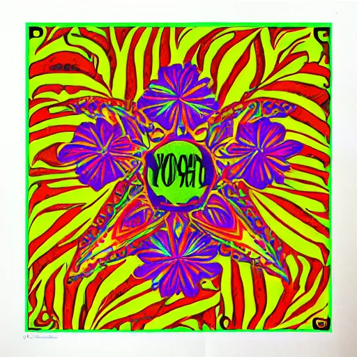 Prompt: psychedelic, vintage, flower child, 7 0 s, graphic design poster, bold, organic