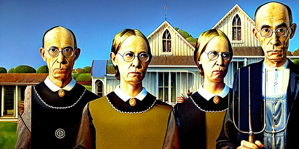 Image similar to american gothic banana