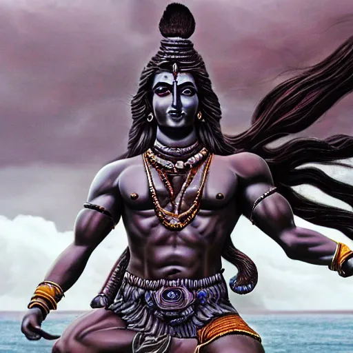 Prompt: a realistic photo of shiva