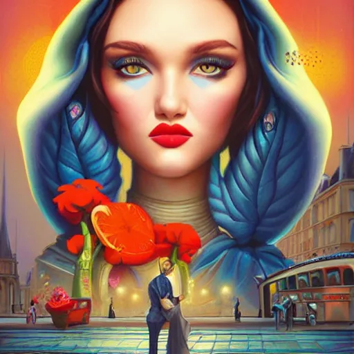 Image similar to Paris city portrait, Pixar style, by Tristan Eaton Stanley Artgerm and Tom Bagshaw.