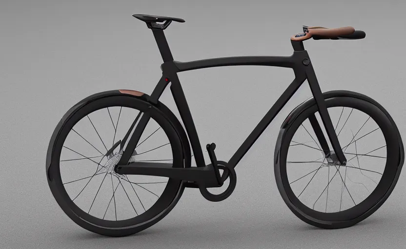 Image similar to Concept bicycle designed by Tesla, professional photo