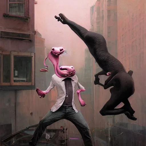 Image similar to The Pink Panther, Artwork by Jeremy Jeremy Geddes