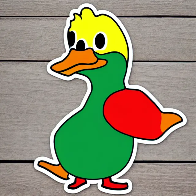 Image similar to svg sticker art of a duck