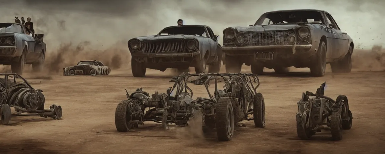 Image similar to inside the thunder dome, mad max