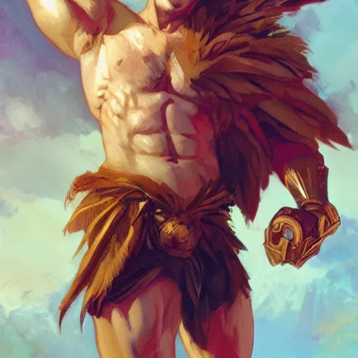 Image similar to sonic the hedgehog as a Greek god, gorgeous, amazing, muscular, fit, very muscular male body, intricate, highly detailed, digital painting, artstation, concept art, sharp focus, illustration, art by greg rutkowski and alphonse mucha