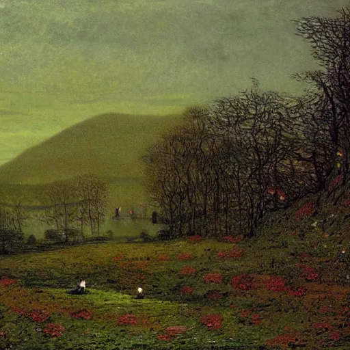 Prompt: A Landscape by John Atkinson Grimshaw