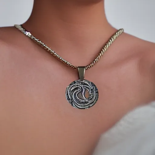 Prompt: ouroboros necklace