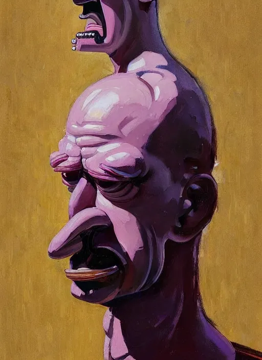 Prompt: portrait of homer simpson in the supermarket painted by Salvador Dali, calm, fantasy character portrait, dynamic pose, artwork by Jeremy Lipkin and Giuseppe Dangelico Pino and Michael Garmash and Rob Rey, very coherent asymmetrical artwork, sharp edges, perfect face, simple form, 100mm