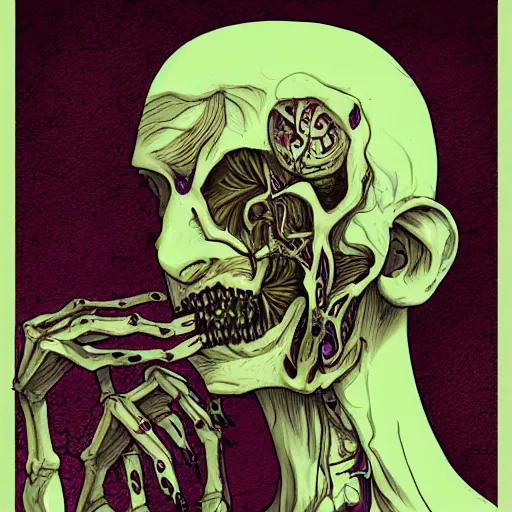 Image similar to creepy body horror human in the style of trevor henderson and tyedied