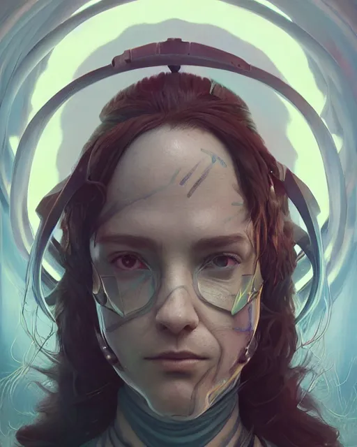 Image similar to highly detailed surreal vfx portrait of a mythpunk knight, stephen bliss, unreal engine, greg rutkowski, loish, rhads, beeple, makoto shinkai and lois van baarle, ilya kuvshinov, rossdraws, tom bagshaw, alphonse mucha, global illumination, detailed and intricate environment