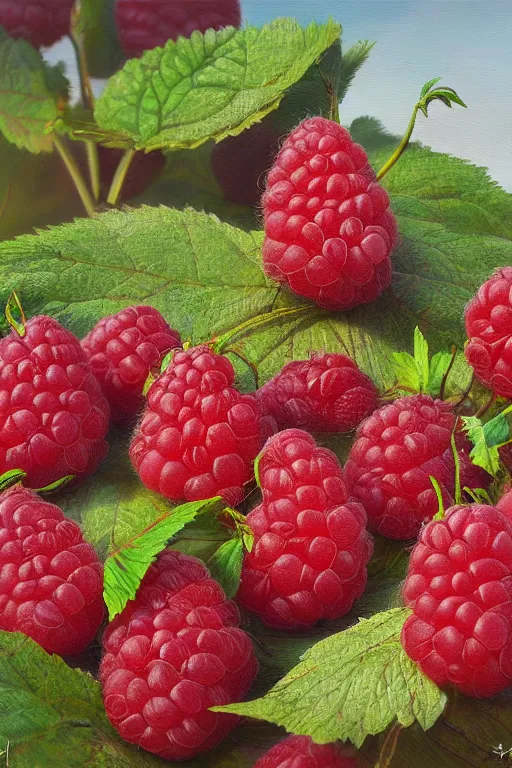 Image similar to a raspberry parade, oil on canvas, intricate, 8k highly professionally detailed, HDR, wizard hat, CGsociety
