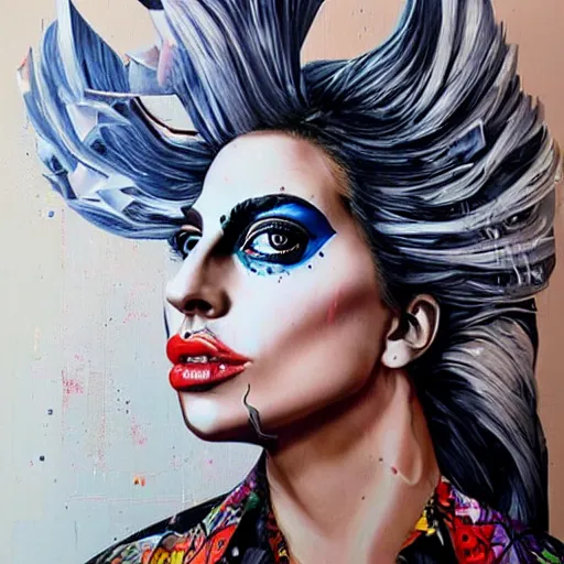 Prompt: a sculpture of Lady Gaga, by Sandra Chevrier