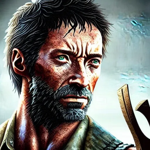 Image similar to Hugh Jackman as Joel in The Last Of Us