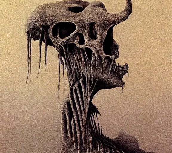 Image similar to the boney razor spine of the shade monster, photo pic by gammel giger beksinski horrors H 576