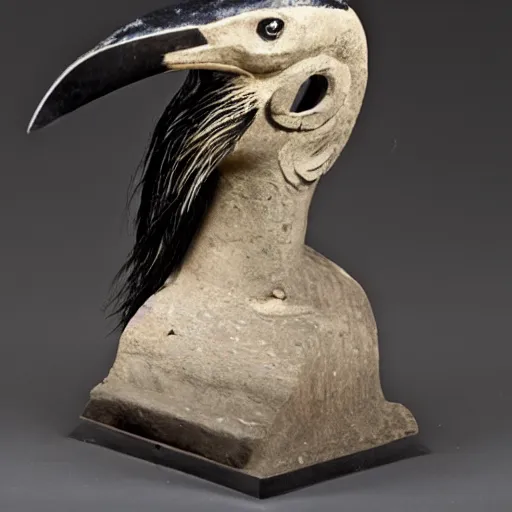 Image similar to female with crow head