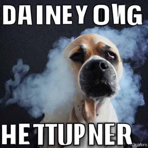 Image similar to dog vaping