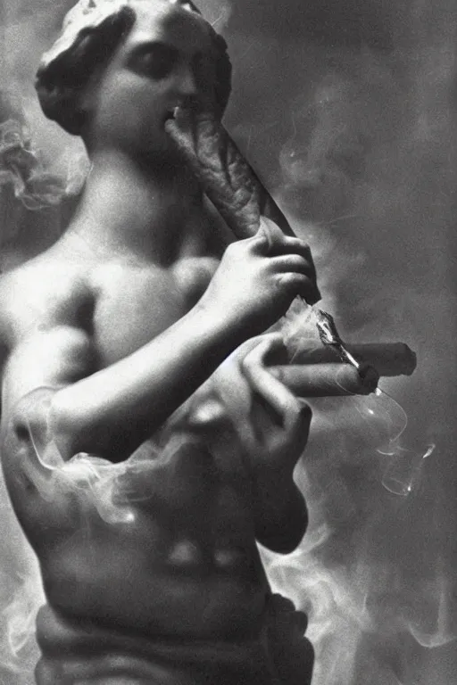 Image similar to god smoking a cuban cigar