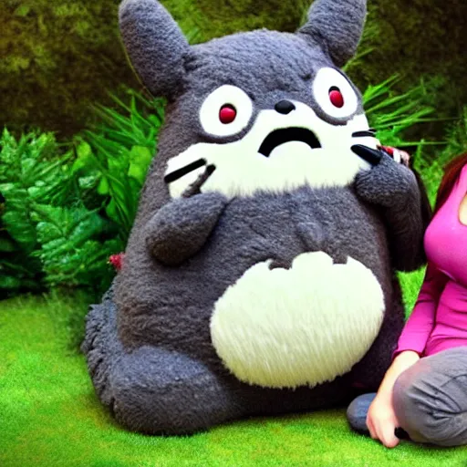 Image similar to softest cappybarra cuddly my neighbour totoro