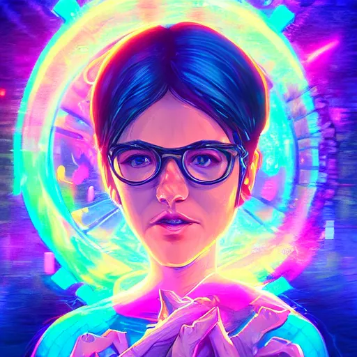 Image similar to skill magic geek inside matrix deepdream radiating a glowing aura stuff loot legends stylized digital illustration video game icon artstation lois van baarle, ilya kuvshinov, rossdraws,