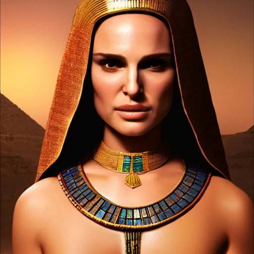 Image similar to Natalie Portman as a ancient Egyptian, artstation, Michael Whelan, digital art, felix Kelly, 8k photography