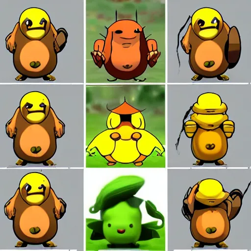 Image similar to mixture between bellsprout and primeape pokemon