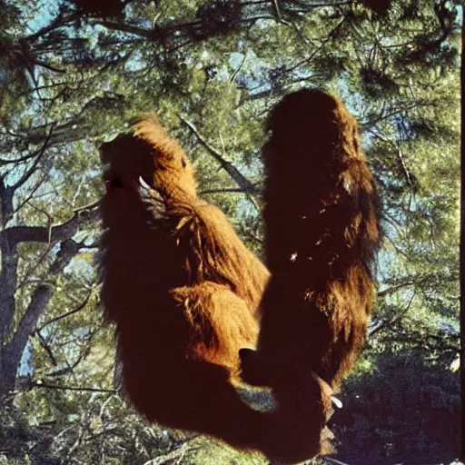 Image similar to midcentury kodachrome photograph big foot