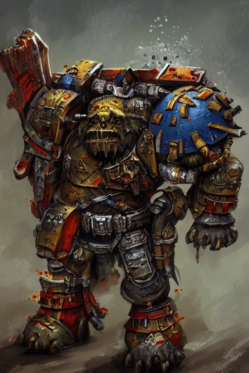 Image similar to an ork, warhammer 4 0 k, highly detailed, digital art, sharp focus, ambient lighting, trending on art station