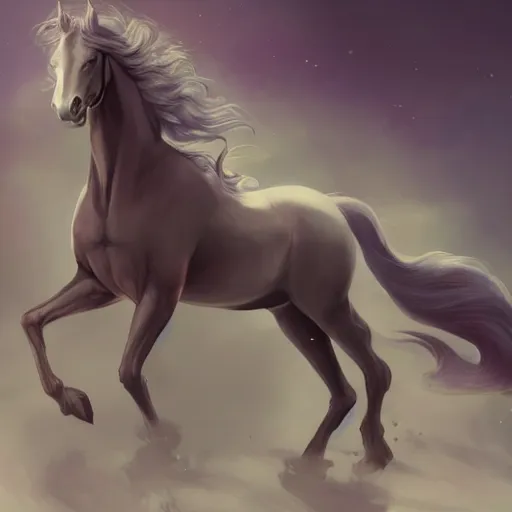 Image similar to fantasy horse inspired by Charlie bowater,Anna Dittmann