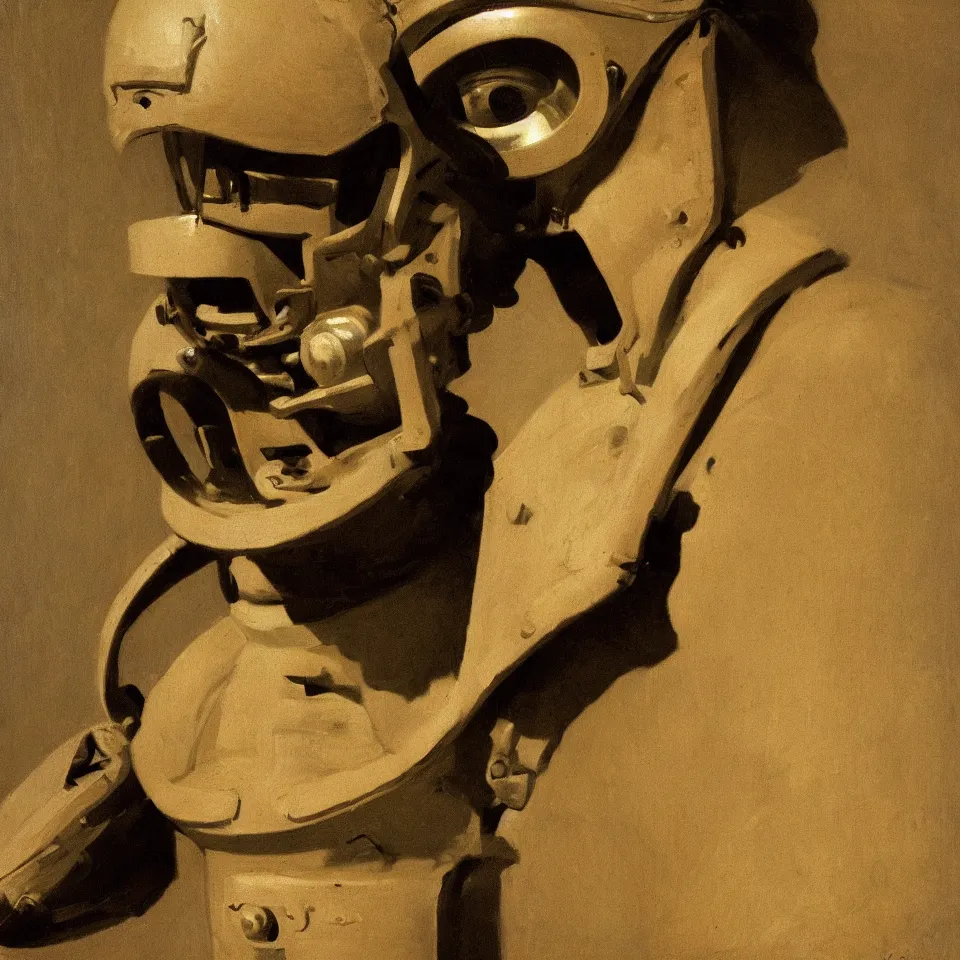 Image similar to a detailed bust of an astronaut helmet by camille corot, dynamic lighting, cinematic, epic composition, masterpiece