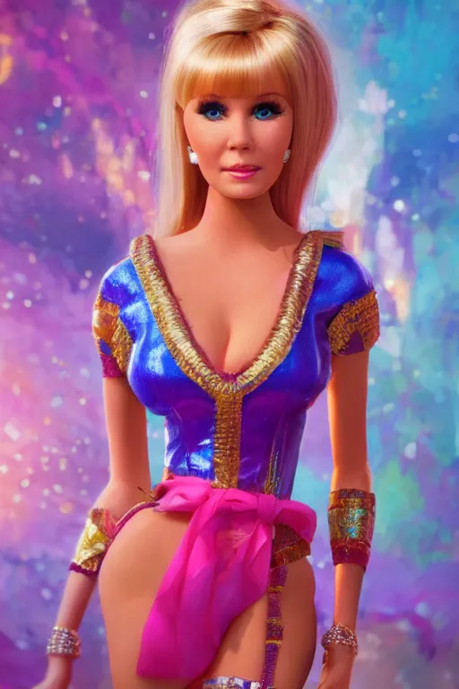 i dream of jeannie barbara eden as a barbie doll