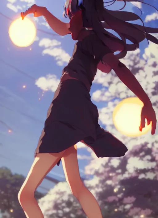 Image similar to female teacher point forward angrily, illustration concept art anime key visual trending pixiv fanbox by wlop and greg rutkowski and makoto shinkai and studio ghibli