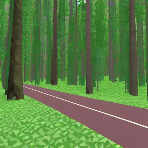 Image similar to american woodlands, american landscape, ms dos, old school, retro, 3 d, low poly, low res