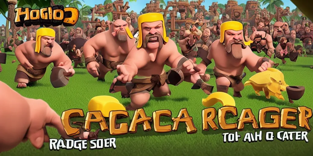 Prompt: hog rider clash of clans