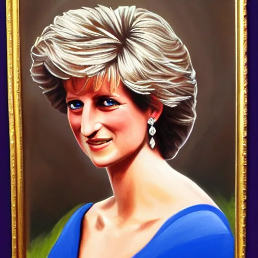 Image similar to painting of princess diana in the style of michelangelo