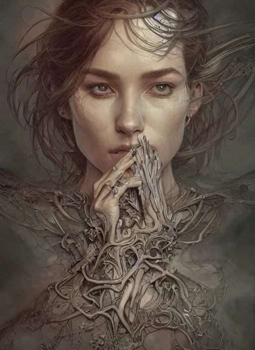 Image similar to an intricate pencil sketch of monster anatomy, ultra realistic, concept art, intricate details, eerie, highly detailed, photorealistic, octane render, 8 k, unreal engine. art by artgerm and greg rutkowski and charlie bowater and magali villeneuve and alphonse mucha