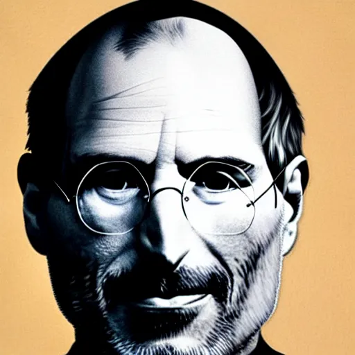 Image similar to portrait of steve jobs by giuseppe arcimboldo