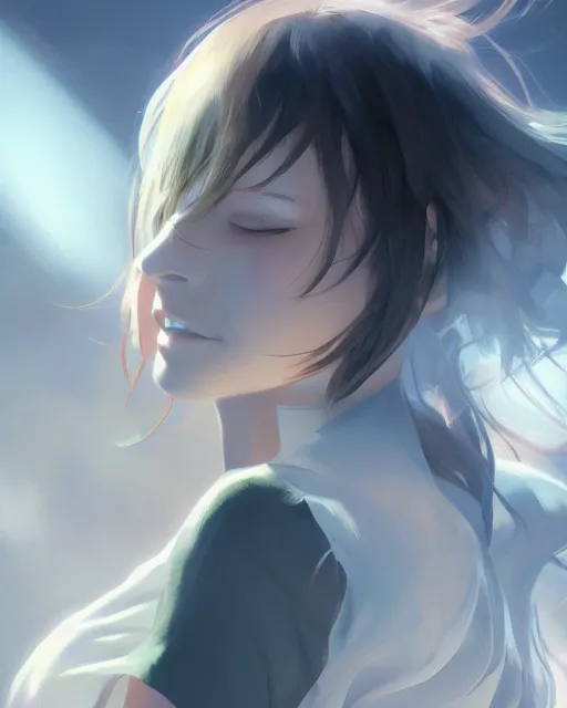 Prompt: a female ghost, full shot, perfectly shaded body, atmospheric lighting, detailed face, by makoto shinkai, stanley artgerm lau, wlop, rossdraws