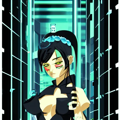 Image similar to cyberpunk maid, vector, pixta. jp