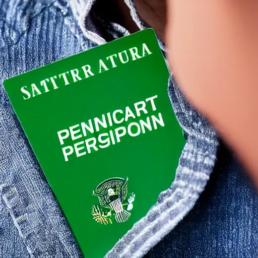 Image similar to A guy holding his US permanent residency green card.