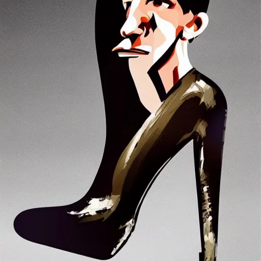 Prompt: concept poster of tom cruise as james bond wearing woman ’ s high heels