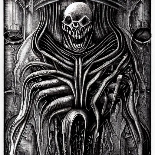 Image similar to ghost hr giger style