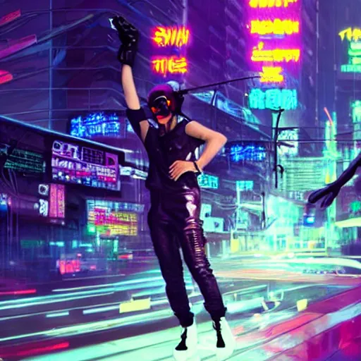 Image similar to cyberpunk gay gangnam style, full hd