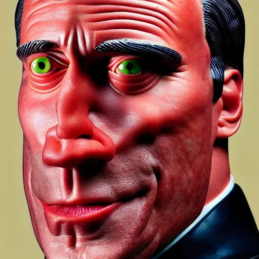 Image similar to uhd photorealistic statue of john hamm made entirely of spam. spasm john hamm. correct face.