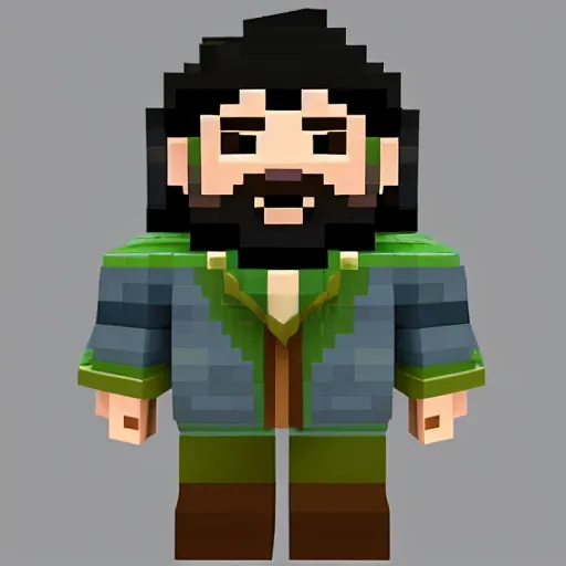 Prompt: ps 1 hagrid, low res, blocky